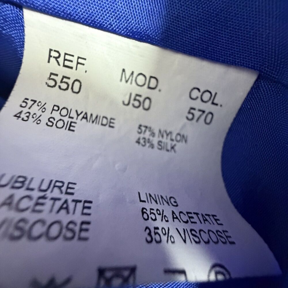 carven cobalt blue bubble skirt silk blend knee length eu 36 us 2 runway luxury - Picture 7 of 7